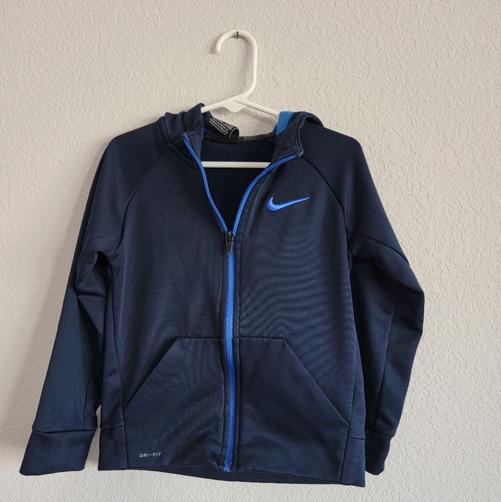 Kids 4T Blue Nike Zip Up Dri Fit Jacket